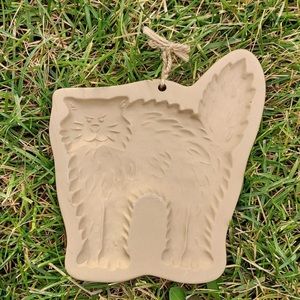Brown Bag Cookie Art Ceramic Cat Mold